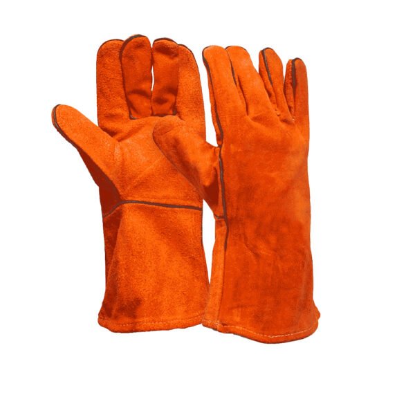 Guante de Cuero Soldador Naranjo Steelpro